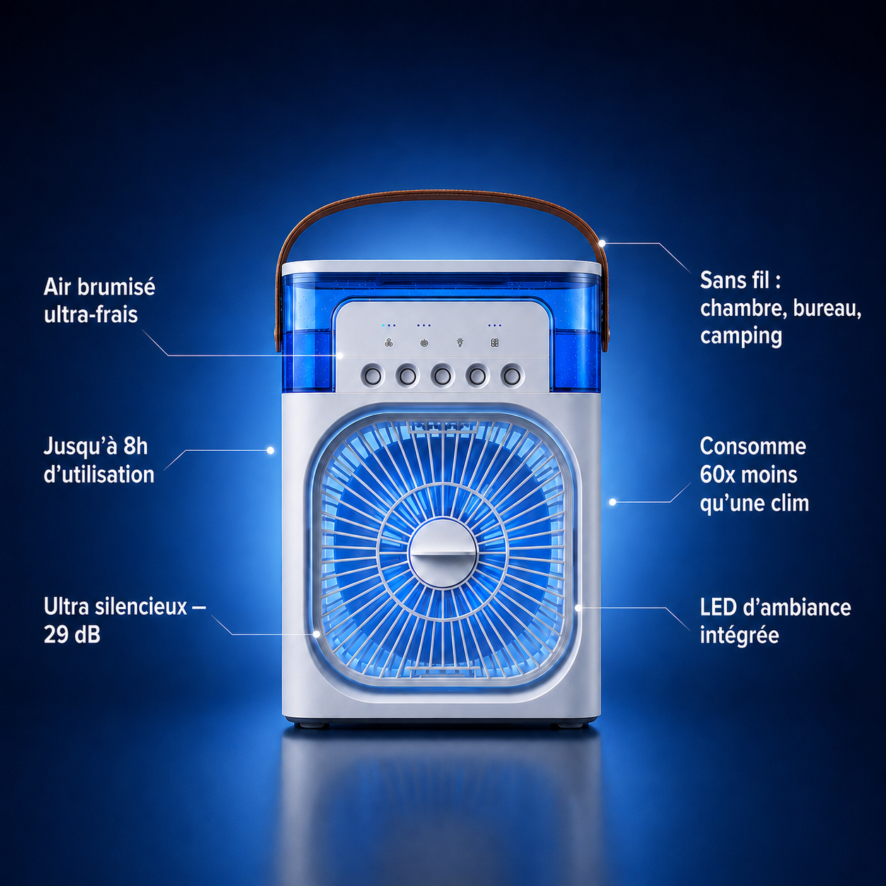 AirFresh — Refroidisseur d'Air Portable avec Brumisation